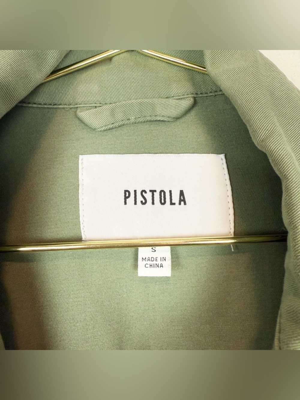Pistola Camilo Military Jacket Royal Honor Green Stars Shacket Size Small - Picture 7 of 13